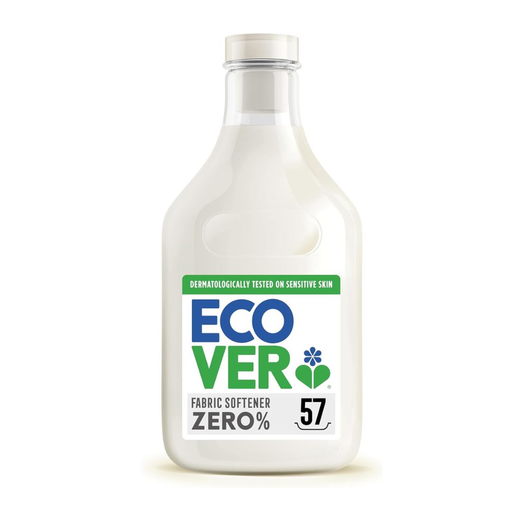 Ecover fabric softener bottle on a white background