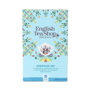 English Tea Shop organic tea package with decorative design on a white background