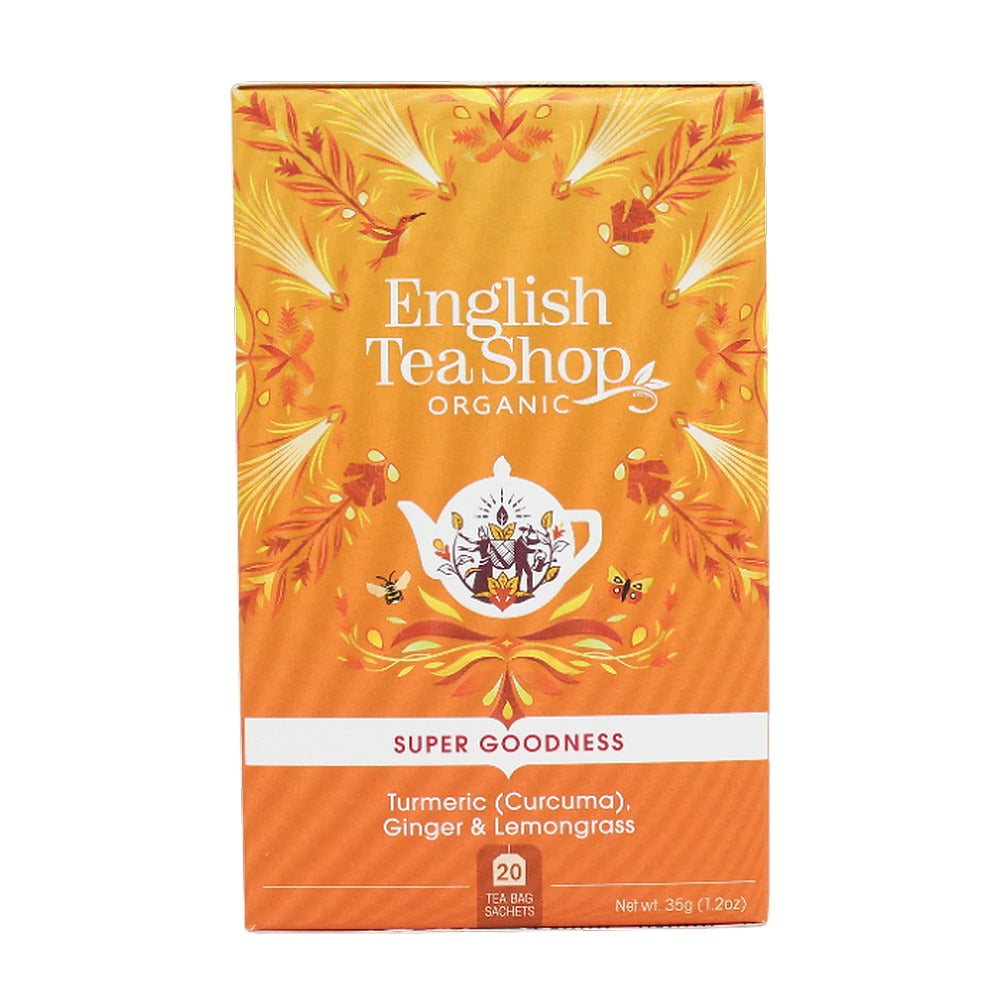 English Tea Shop Super Goodness Turmeric Ginger Lemongrass 6 x 20 Bags