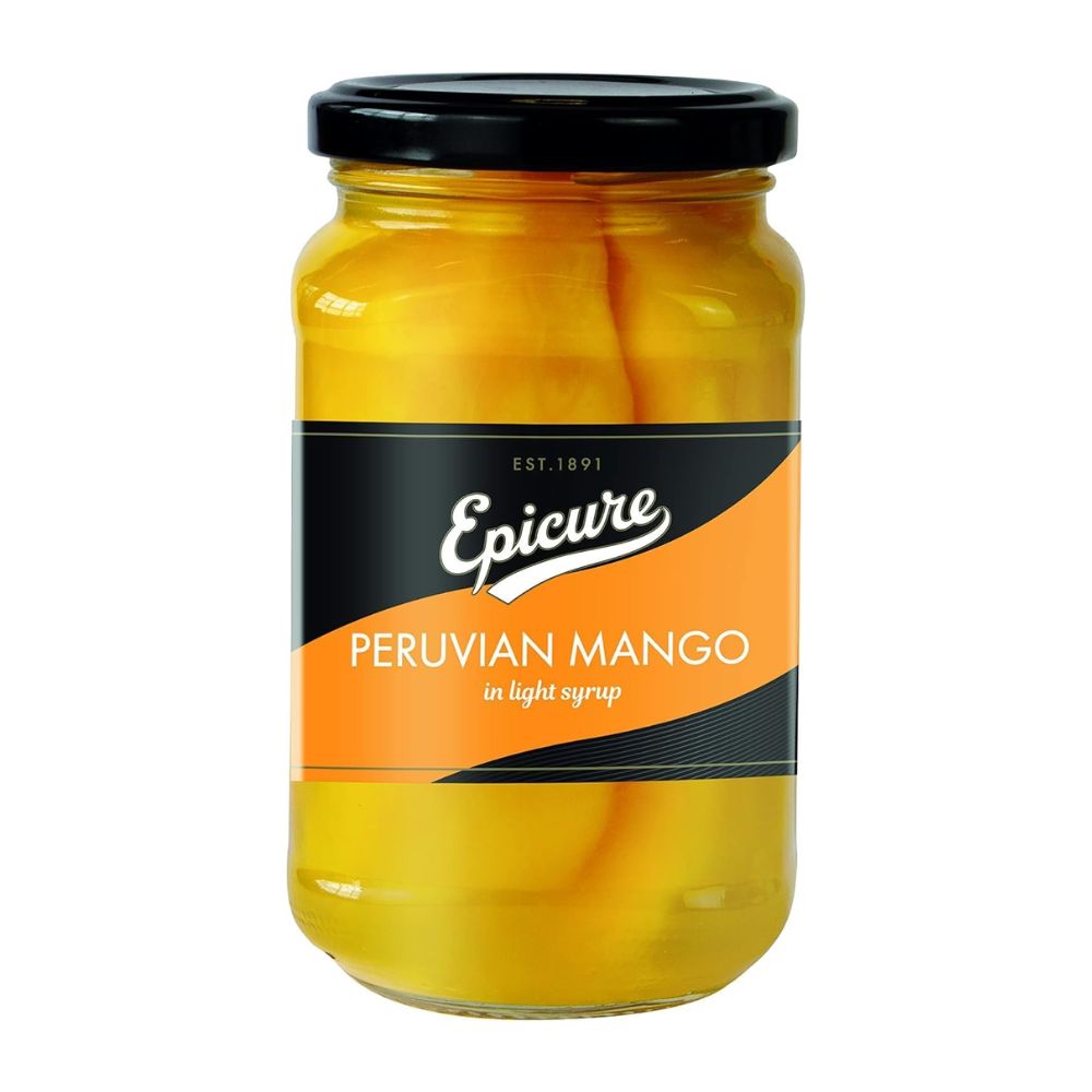 Jar of Epicure Peruvian Mango on a white background