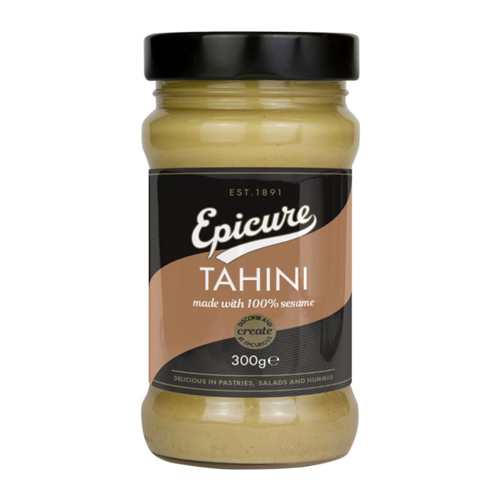 Jar of Epicure Tahini on a white background