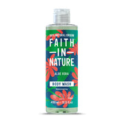 Bottle of Faith in Nature Aloe Vera Body Wash on a white background