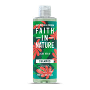 Bottle of Faith in Nature Aloe Vera Shampoo on a white background