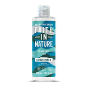 Bottle of Faith In Nature fragrance-free conditioner on a white background