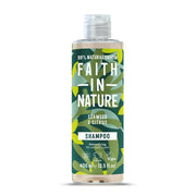Bottle of Faith in Nature Seaweed & Citrus Shampoo on a white background