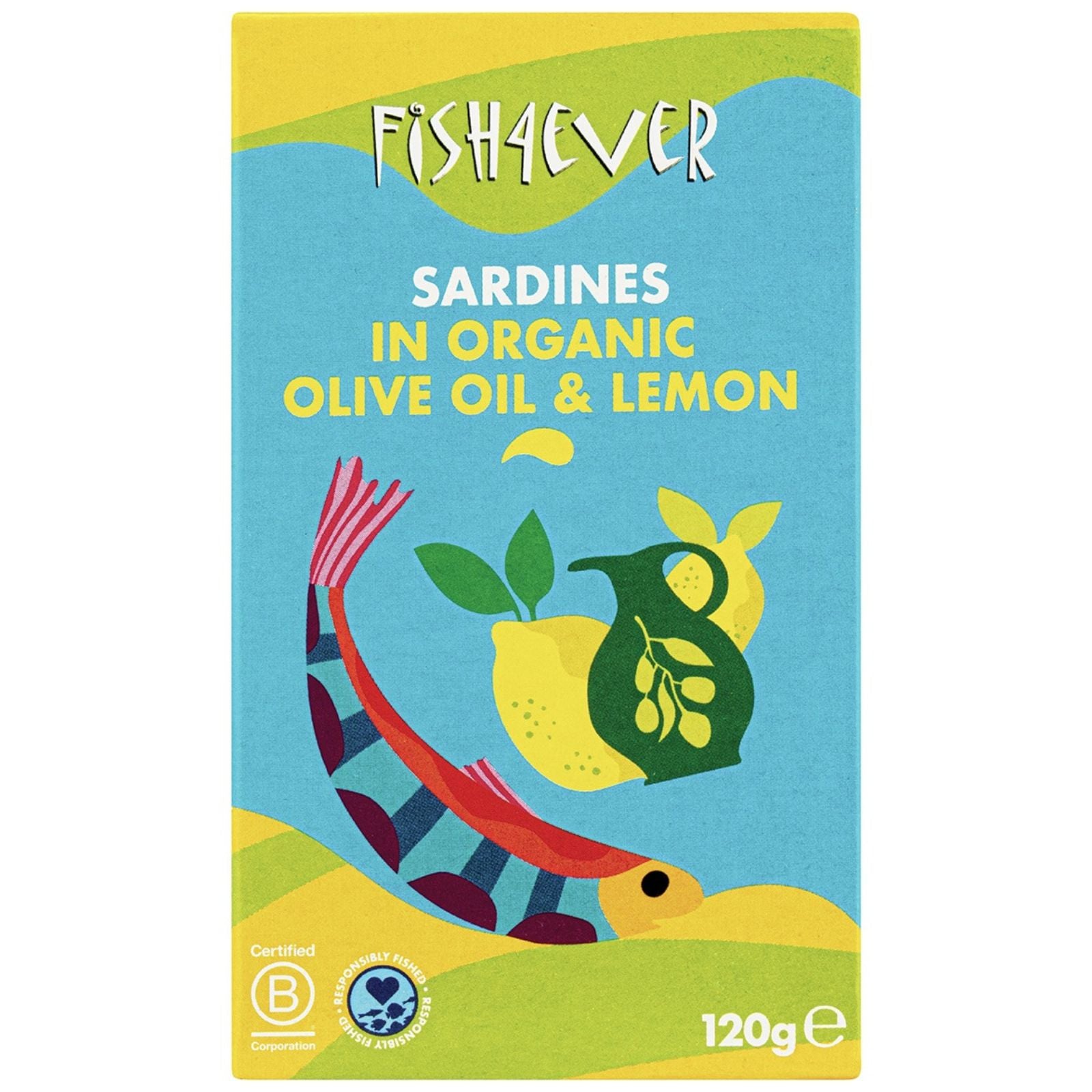 Fish4ever Sardines in Organic Olive Oil Lemon 120g