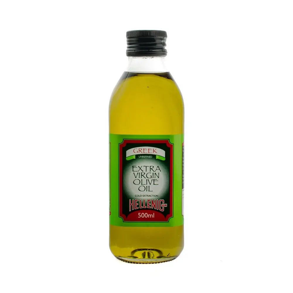 Bottle of Greek Extra Virgin Olive Oil on a white background