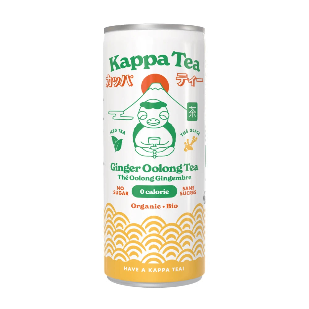 Kappa Tea Ginger Oolong Tea can on a white background