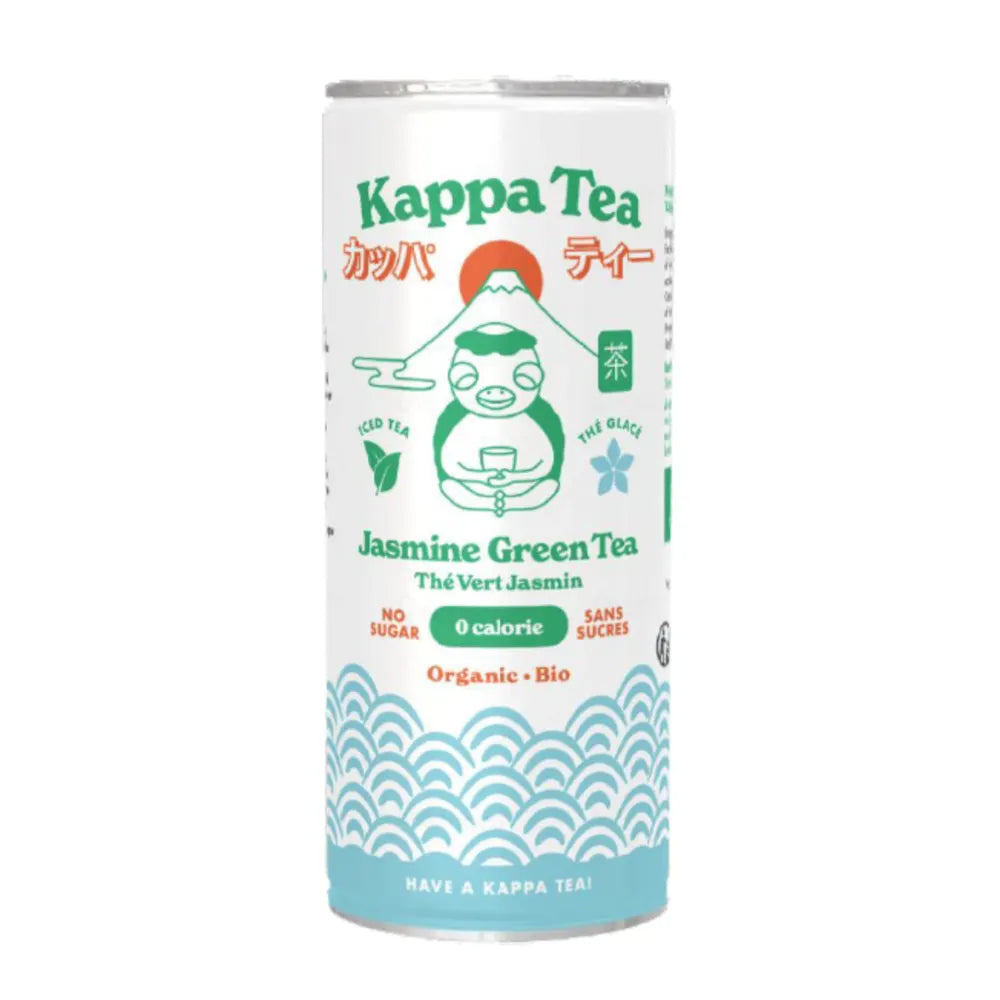 Kappa Tea can of Jasmine Green Tea on a white background