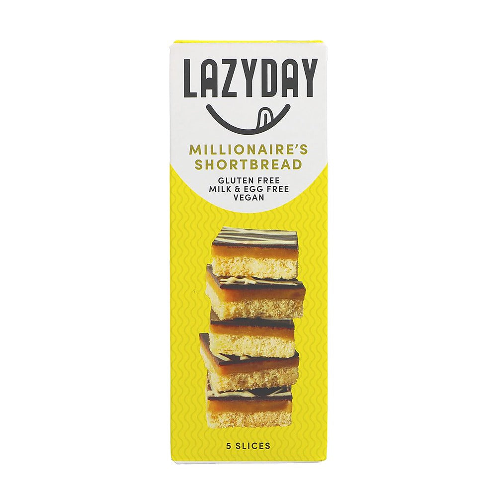 Box of Lazyday Millionaire's Shortbread on a white background