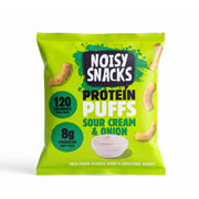 Noisy Snacks Sour Cream & Onion Protein Puffs 30g pack