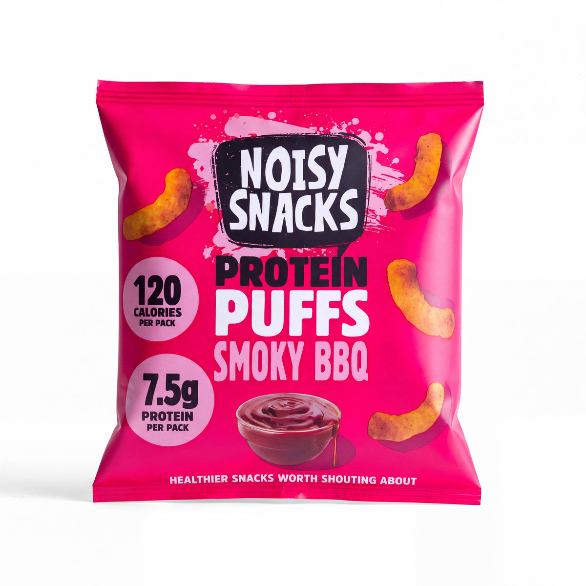 Noisy Snacks Smoky BBQ Protein Puffs 30g pack