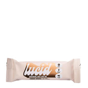 Luedi cookie dough protein bar on a white background