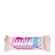 Lucid peanut butter jelly bar packaging on a white background