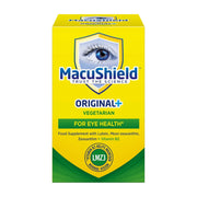 MacuShield Original+ vegetarian eye health supplement box on a white background
