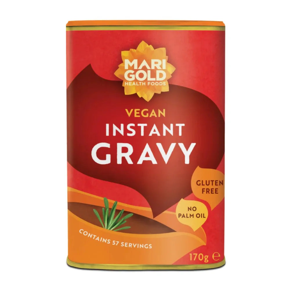 Marigold Vegan Instant Gravy container on a white background
