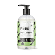 Miniml eco hand soap bottle with pump on a white background
