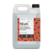 Eco-friendly multi-surface cleaner container with Miniml branding on a white background