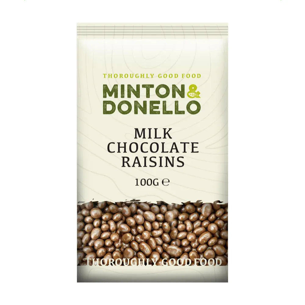 Minton & Donello Milk Chocolate Raisins 6 x 100g