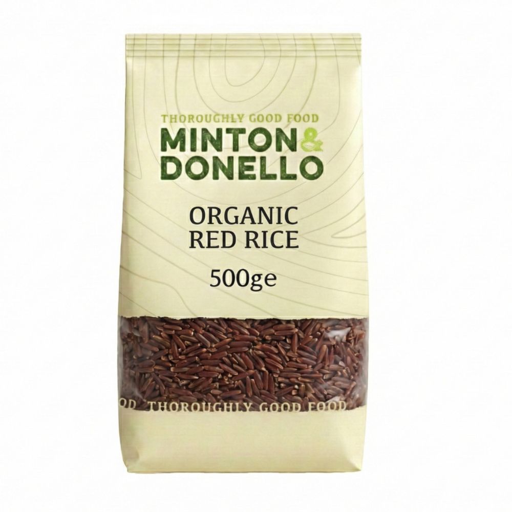 Minton & Donello Organic Red Rice package on a white background