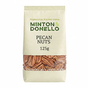 Bag of Minton & Donello pecan nuts on a white background