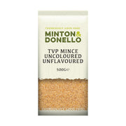Package of Minton & Donello TVP Mince on a white background
