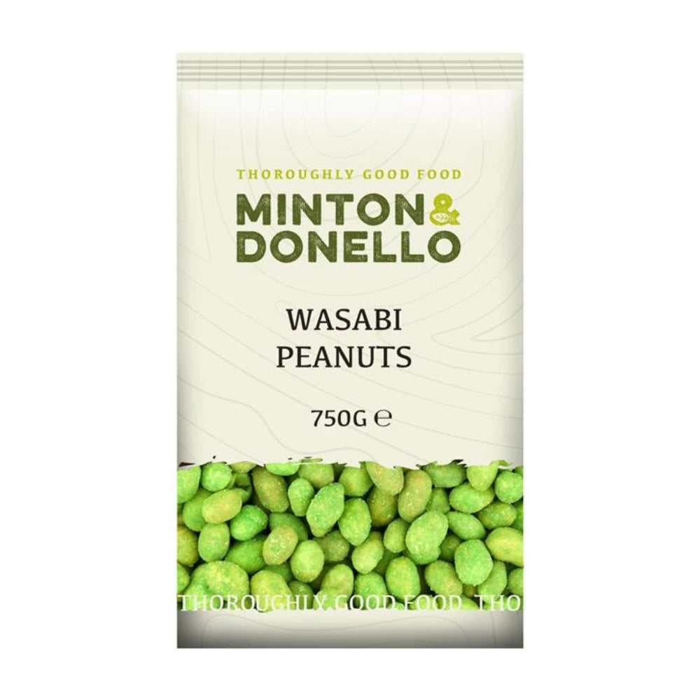 Pack of Minton & Donello Wasabi Peanuts on a white background