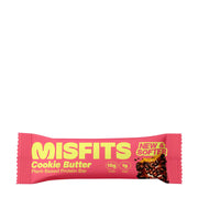 Misfits Cookie Butter protein bar packaging on a white background