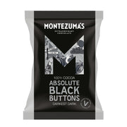 Montezuma's Absolute Black Buttons chocolate packaging on a white background
