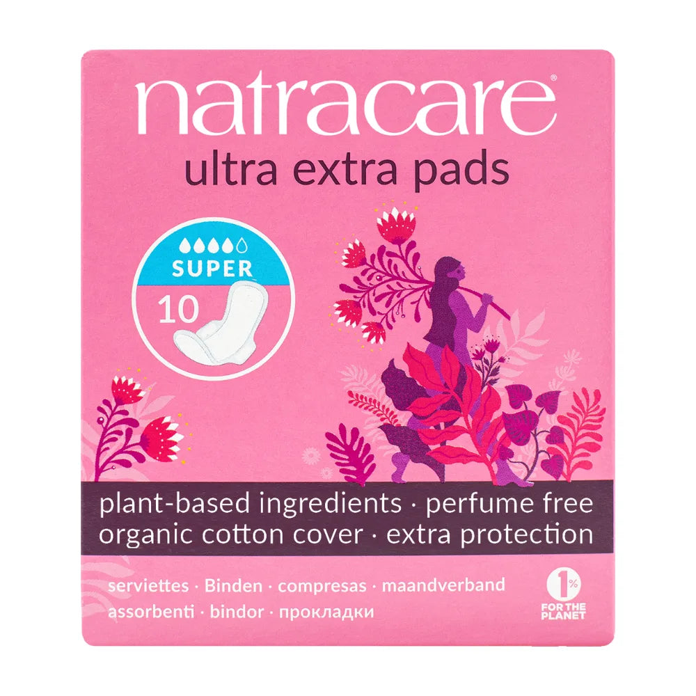 Natracare Ultra Extra Pads Super with Wings 10 Pack