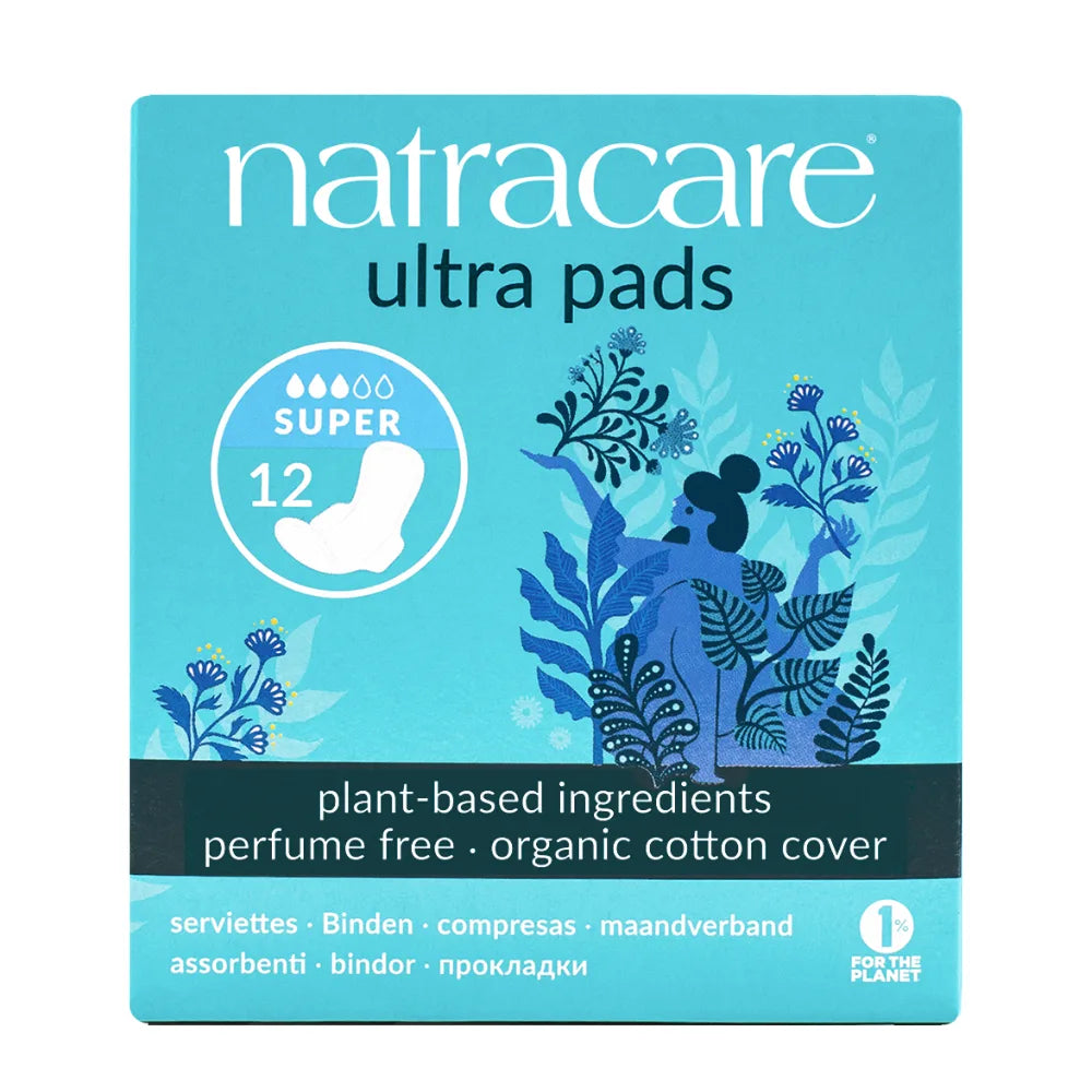 Natracare Ultra Pads Super with Wings 12 Pack