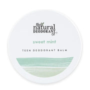 Deodorant balm container with 'The Natural Deodorant Co' branding on a white background