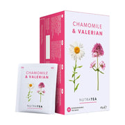 NutraTea Chamomile & Valerian tea packaging on a white background