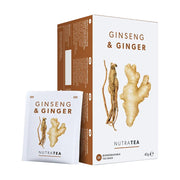 NutraTea Ginseng & Ginger tea packaging on a white background