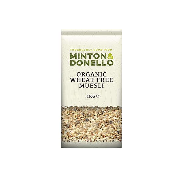 Minton & Donello Organic Wheat Free Muesli 6 x 1Kg