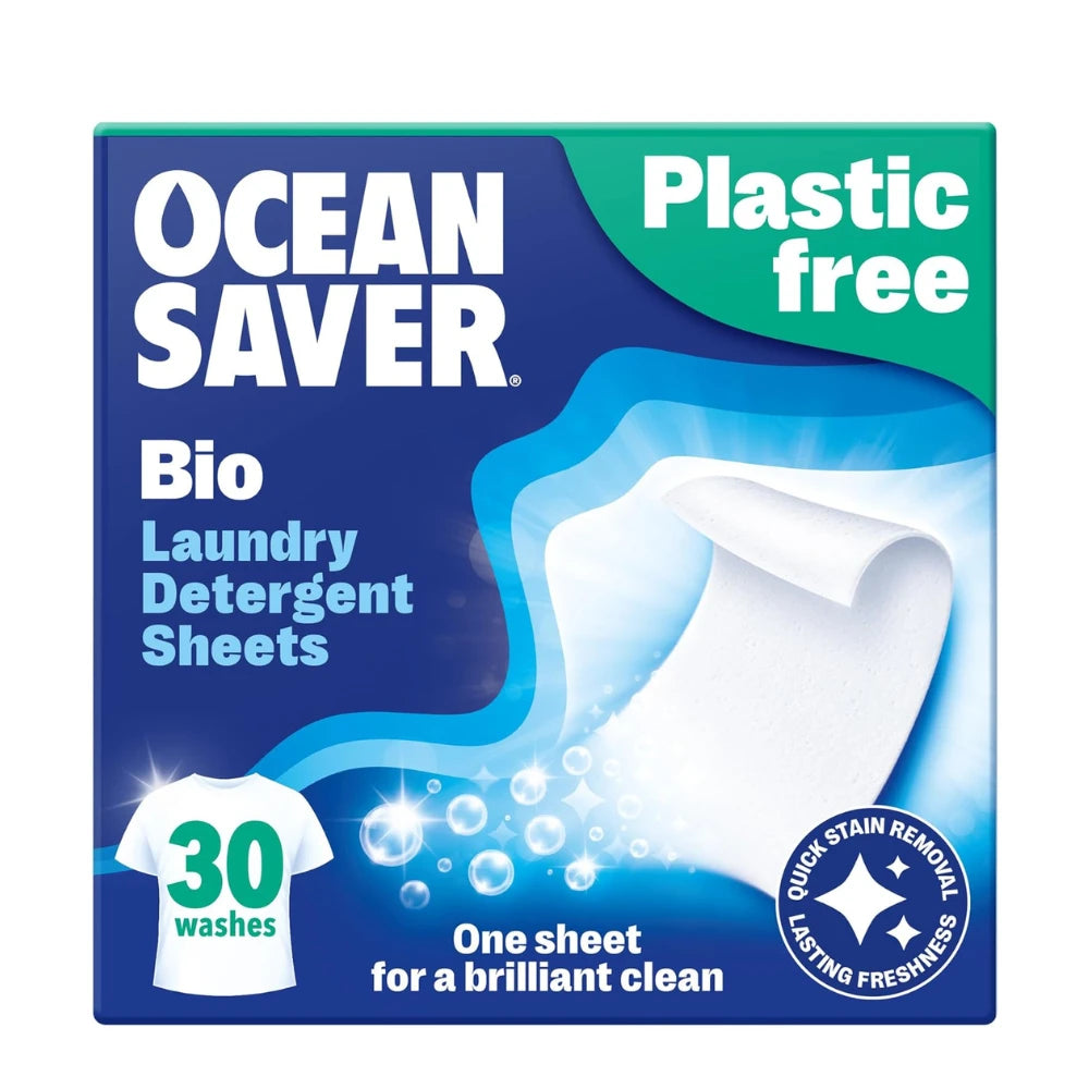 OceanSaver Bio Eco Laundry Sheets Fresh Linen 15 Washes