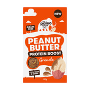 Peanut Butter Protein Boost Granola packaging from The Paleo Foods Co on a white background