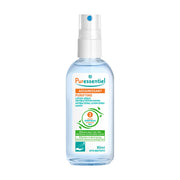 Puressentiel hand sanitizer spray bottle on a white background