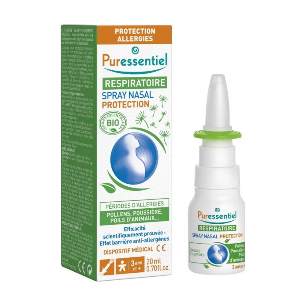 Puressentiel nasal spray and packaging on a white background