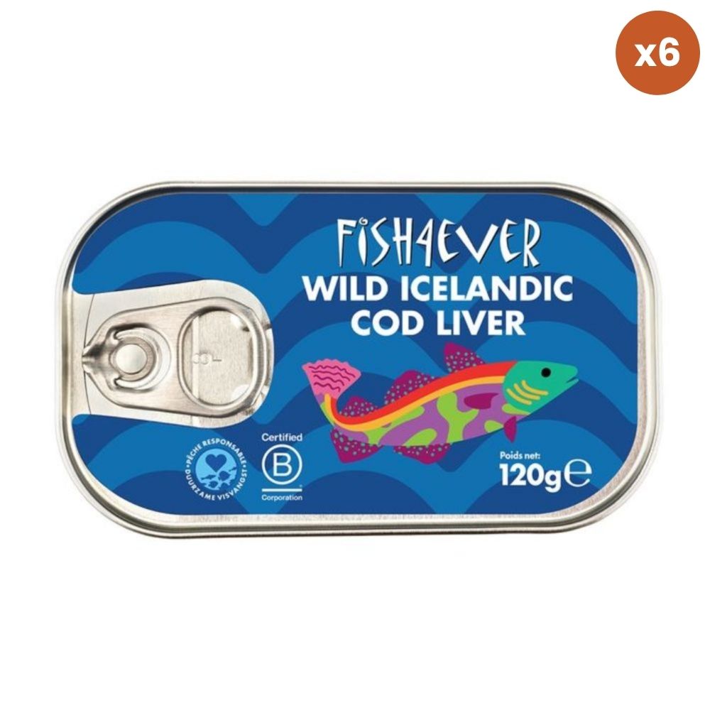 Fish4Ever Wild Icelandic Cod Liver 6 x 120g