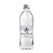 Radnor sparkling spring water bottle on a white background