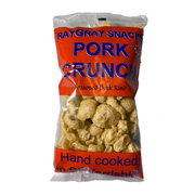 Bag of RayGray Snack Pork Crunch on a white background
