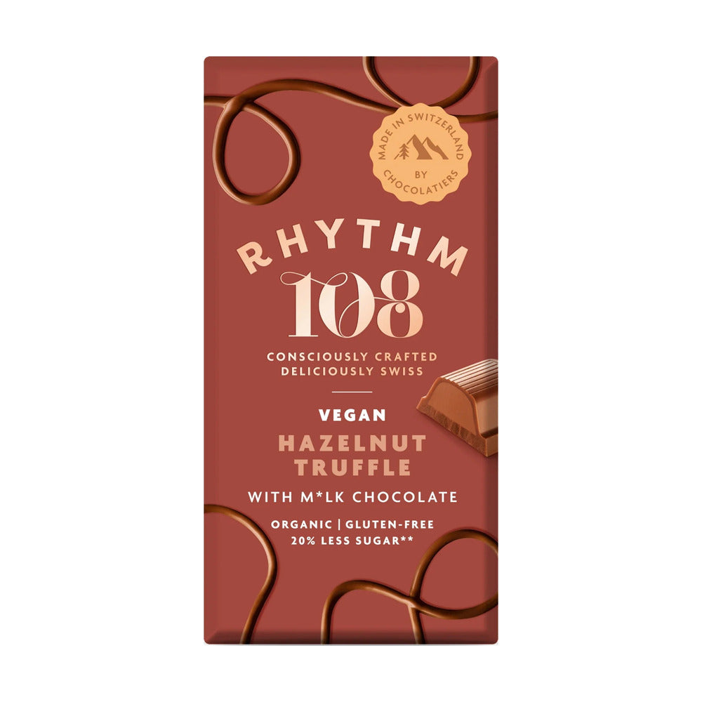 Rhythm 108 Hazelnut Truffle M'lk Chocolate 9 x 100g