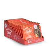 Display of Rhythm 108 snack packs in a red box on a white background