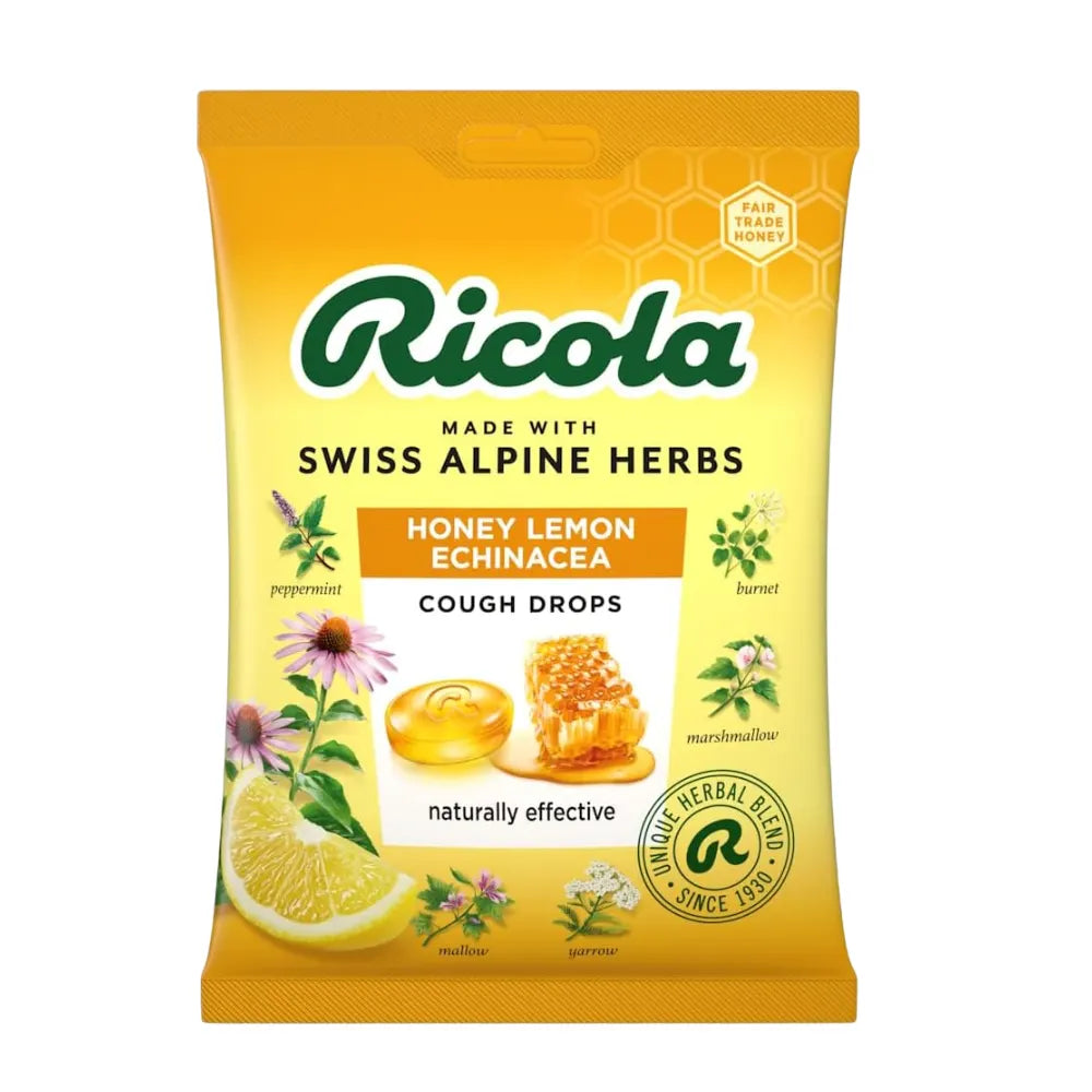 Ricola Honey, Lemon & Echinacea Cough Drops 12 x 75g