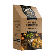 Box of Shropshire Spice Co. Wild Sage & Roast Onion Stuffing Mix on a white background