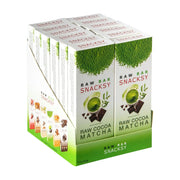 Box of Snacksy Raw Bar packaging with green and white design