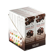 Display box of Snacksy Raw Bar Snacks with multiple packages on a white background