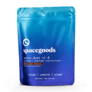 Blue package of spacegoods astro dust v1.0 on a white background