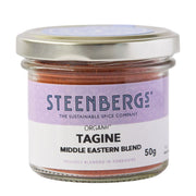 Steenbergs organic tagine middle eastern blend spice jar on a white background